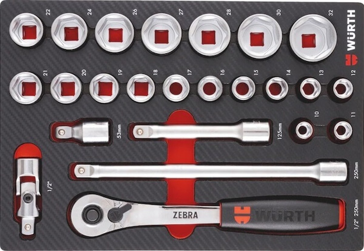 1/2” Socket Wrench Assortment, 24 Pieces*