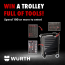 Stock up with a tool trolley, tools and inserts from Würth this April!