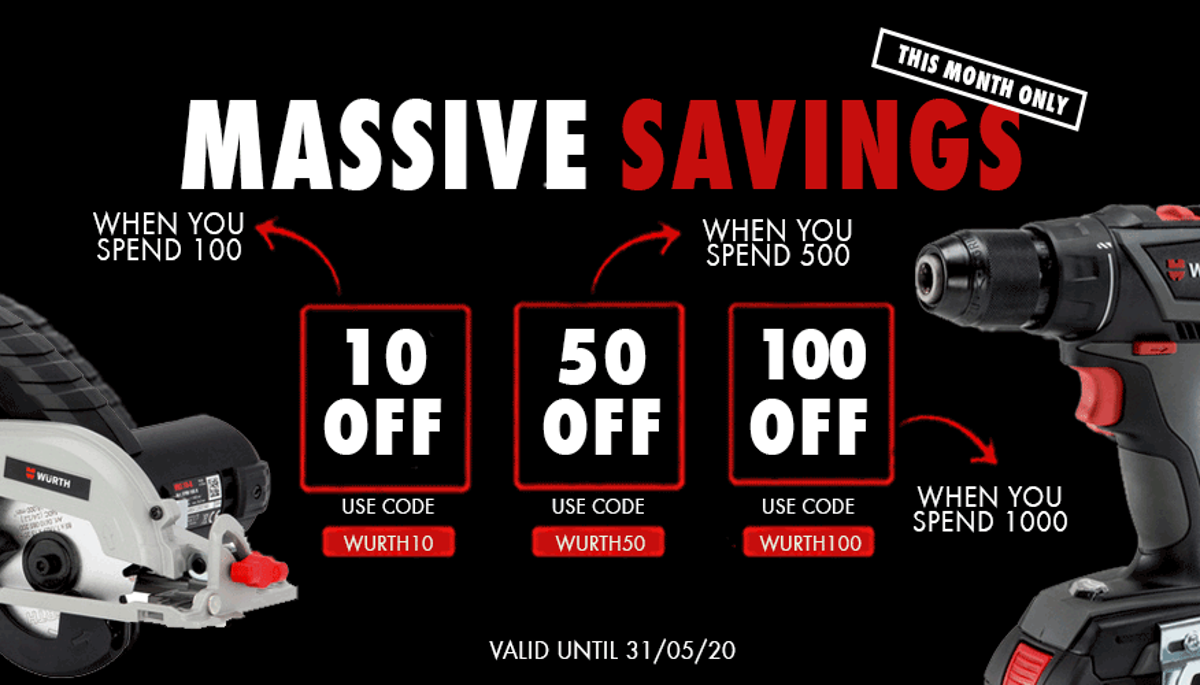 Massive Savings this Week from Würth