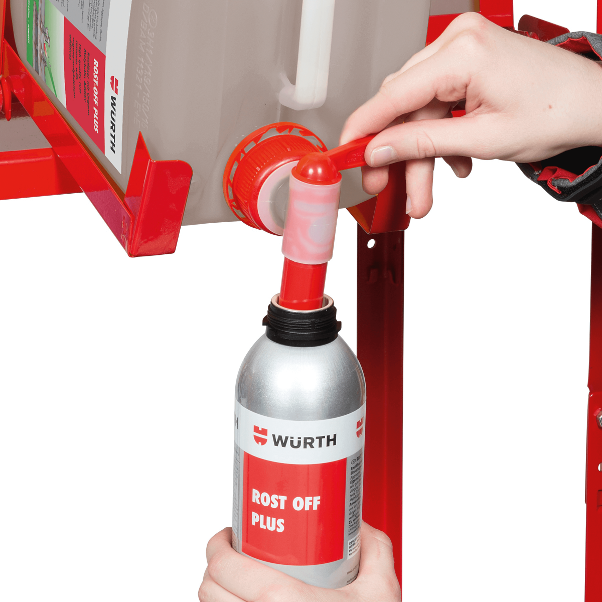 Fill the can with the active ingredient. Screw on the cover