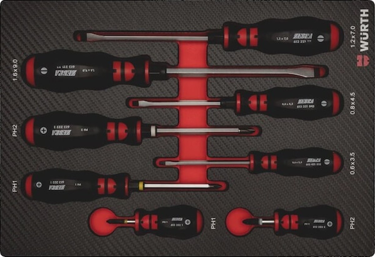 Screwdriver Assortment, 9 Pieces