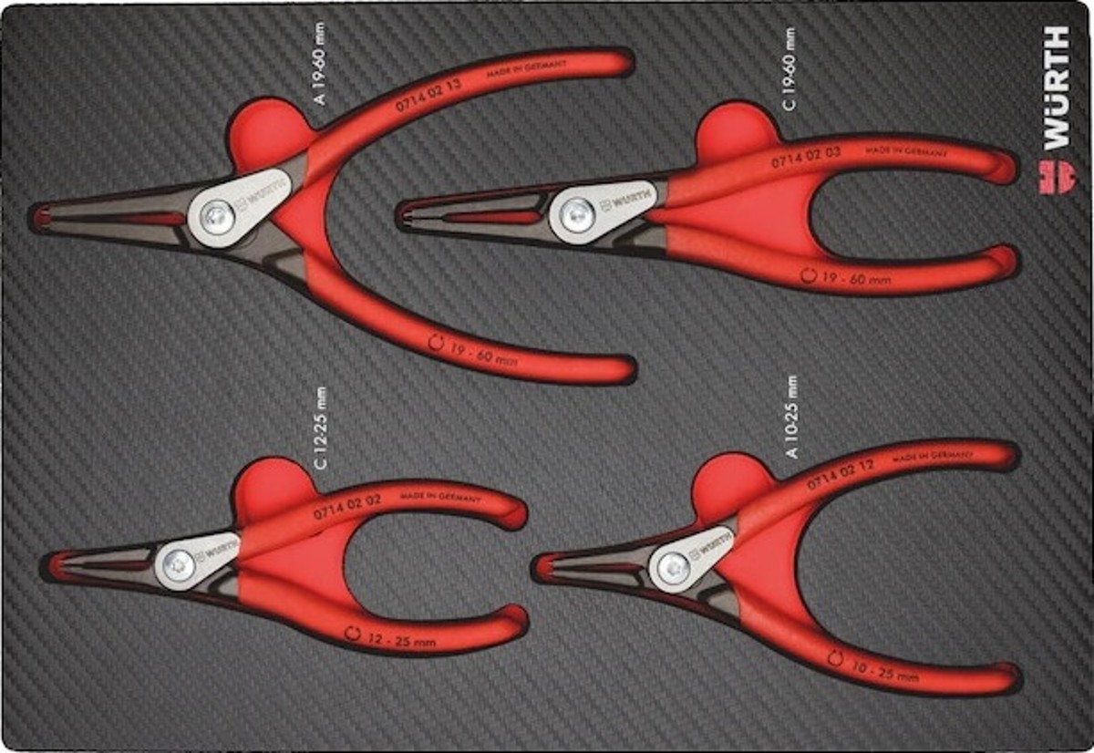 Circlips Pliers Assortment, 4 Pieces*