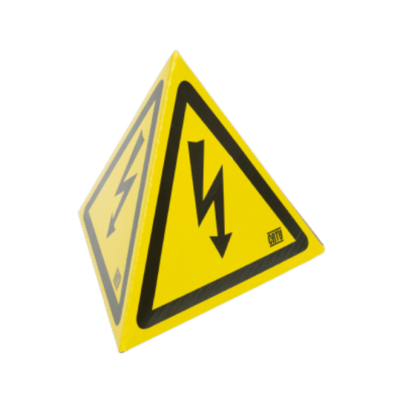TETRAHEDRAL WARNING SIGN 