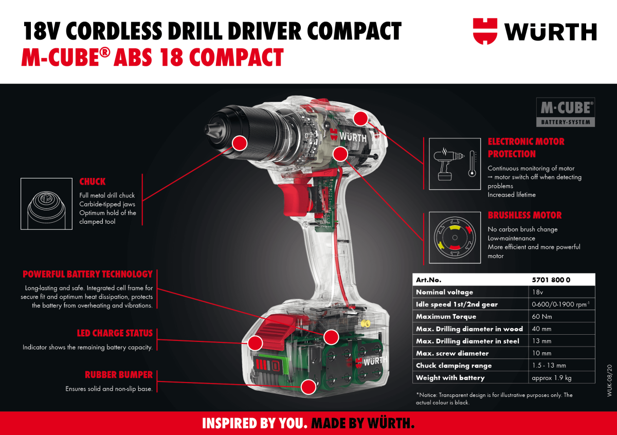 Cordless Drill Driver ABS 18 Compact