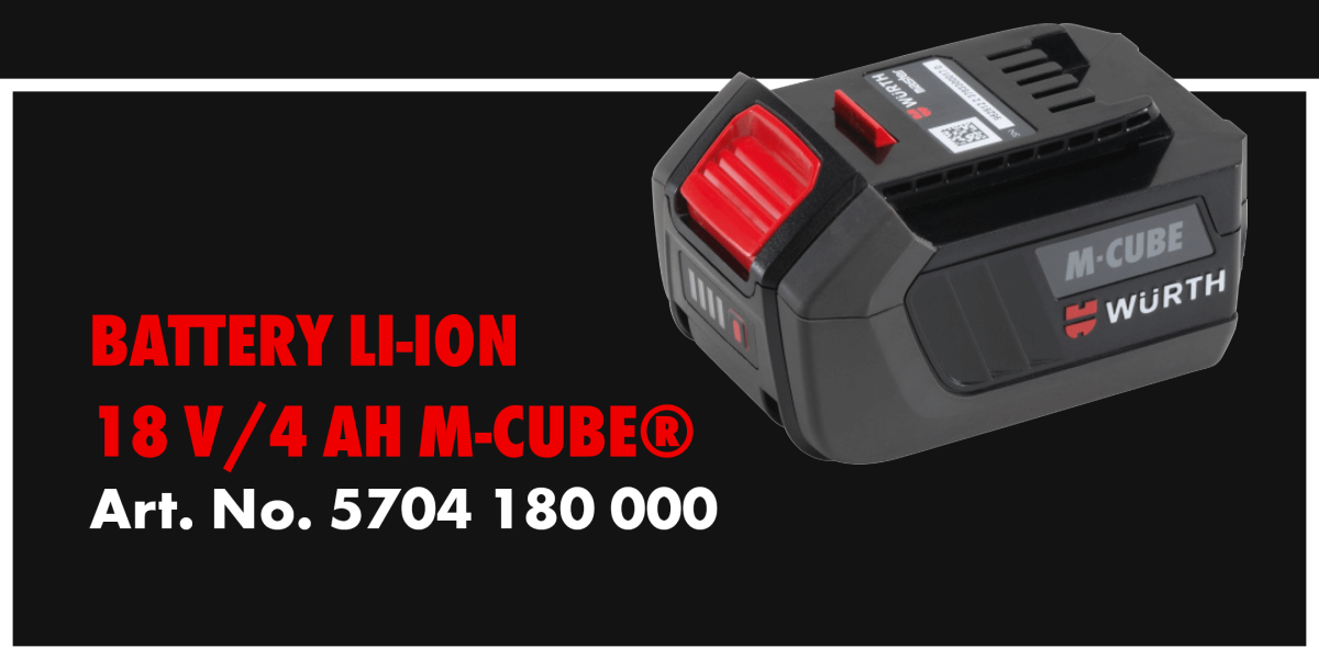 Battery Li-Ion 18V 4Ah M-CUBE