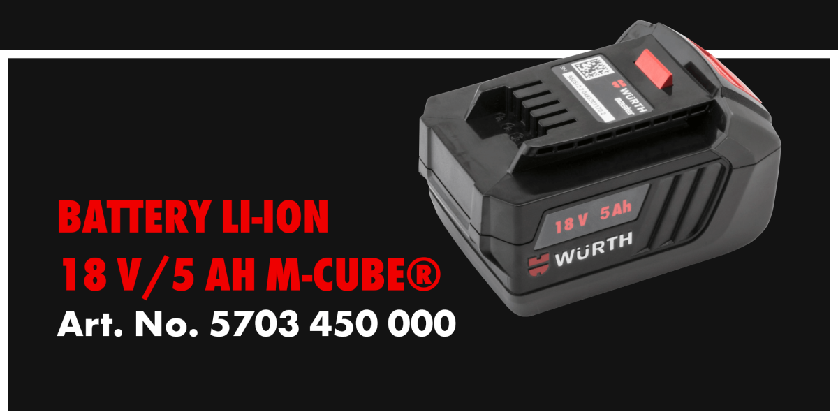 Battery Li-Ion 18V 5Ah M-CUBE