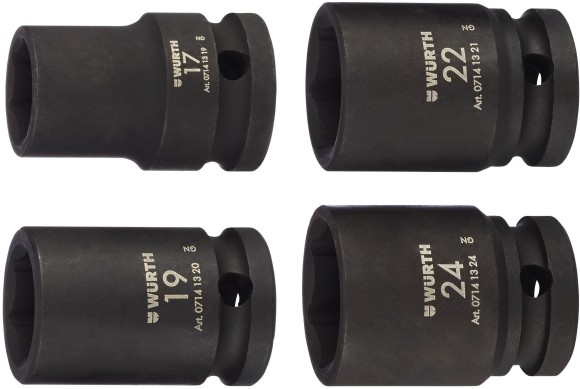 1/2-INCH IMPACT SOCKET WRENCH ASSORTMENT 4 PIECES 