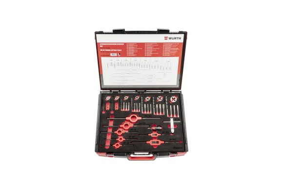 THREAD CUTTING TOOL SET HSS M3-M12 44 PCS IN SYSTEM CASE 8.4.1 